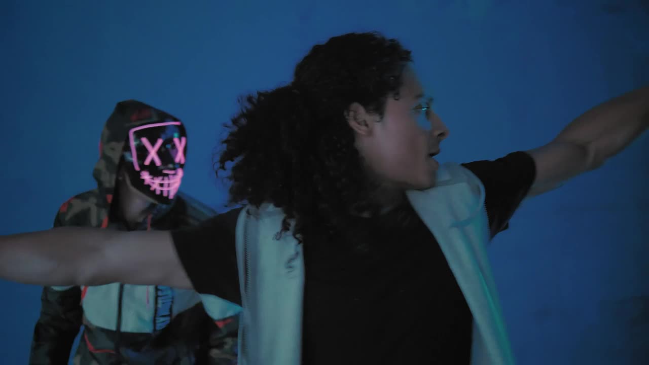 Download Stock Video Men Dancing On A Blue Backgroun Animated Wallpaper