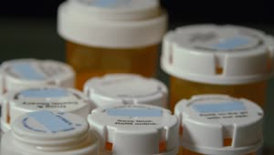 Stock Video Medication Bottles With Blank Label Animated Wallpaper