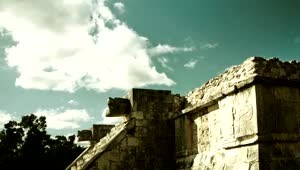 Stock Video Mayan Ruins And The Sk Animated Wallpaper