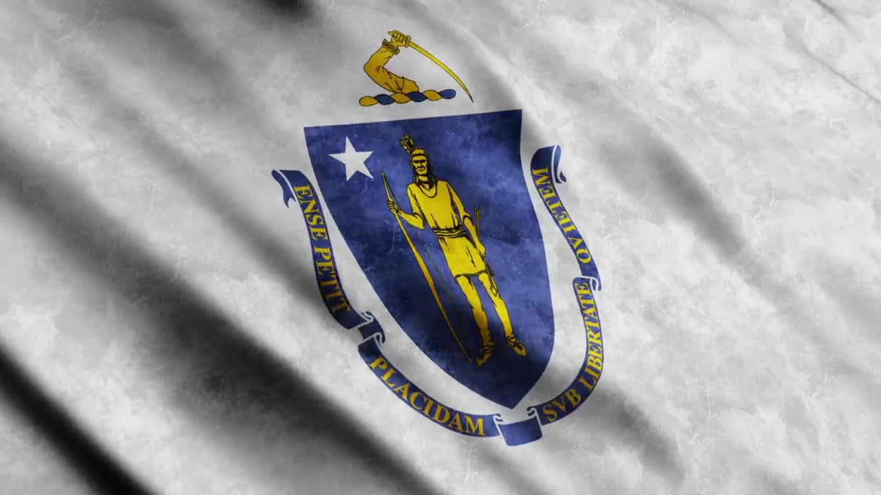 Download Stock Video Massachusetts State Flag Waving By The Win Animated Wallpaper