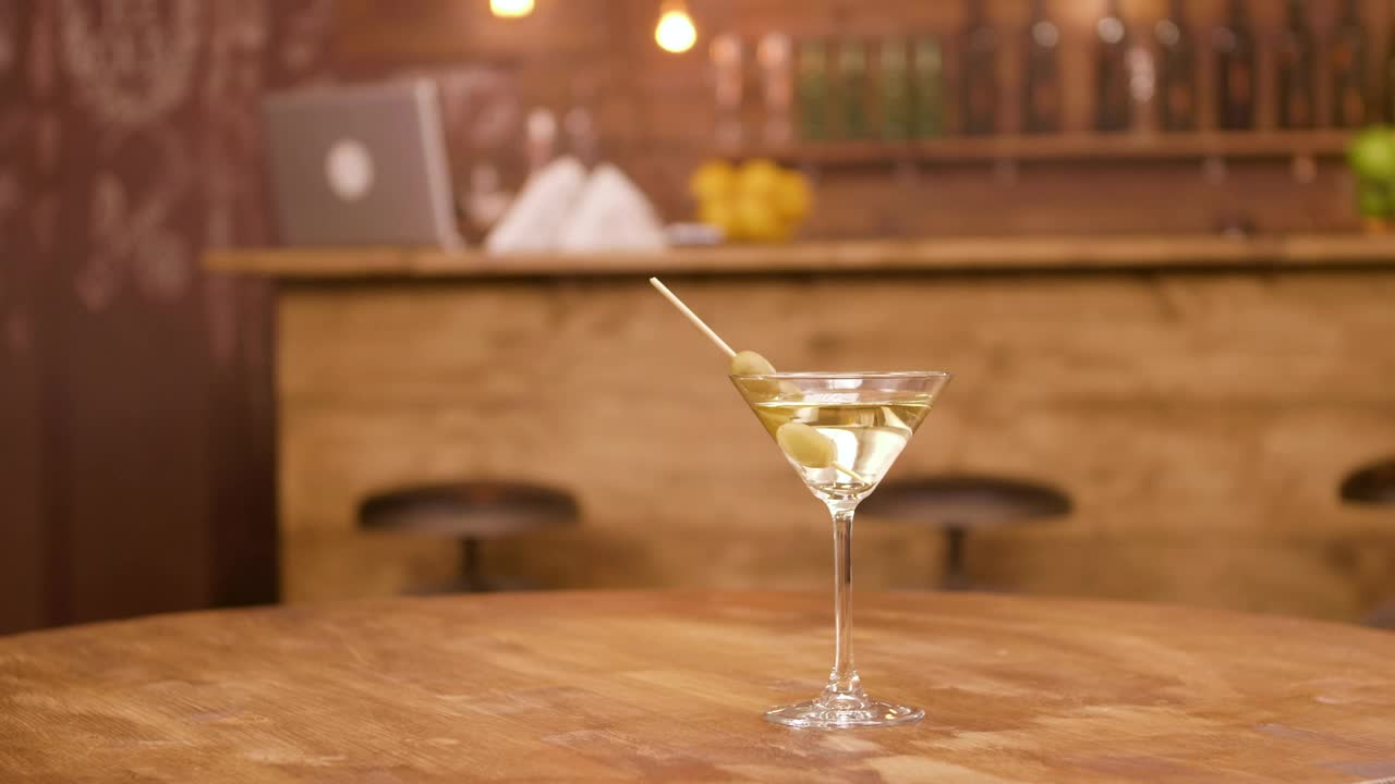 Download Stock Video Martini On A Bar Tabl Animated Wallpaper