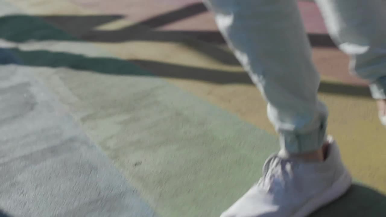 Download Stock Video Man With A Rainbow Flag In The Stree Animated Wallpaper