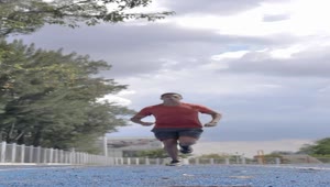 Stock Video Man Runs Past Ground Level Sho Animated Wallpaper