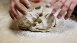 Stock Video Man Preparing Pizza Dough In The Kitche Animated Wallpaper