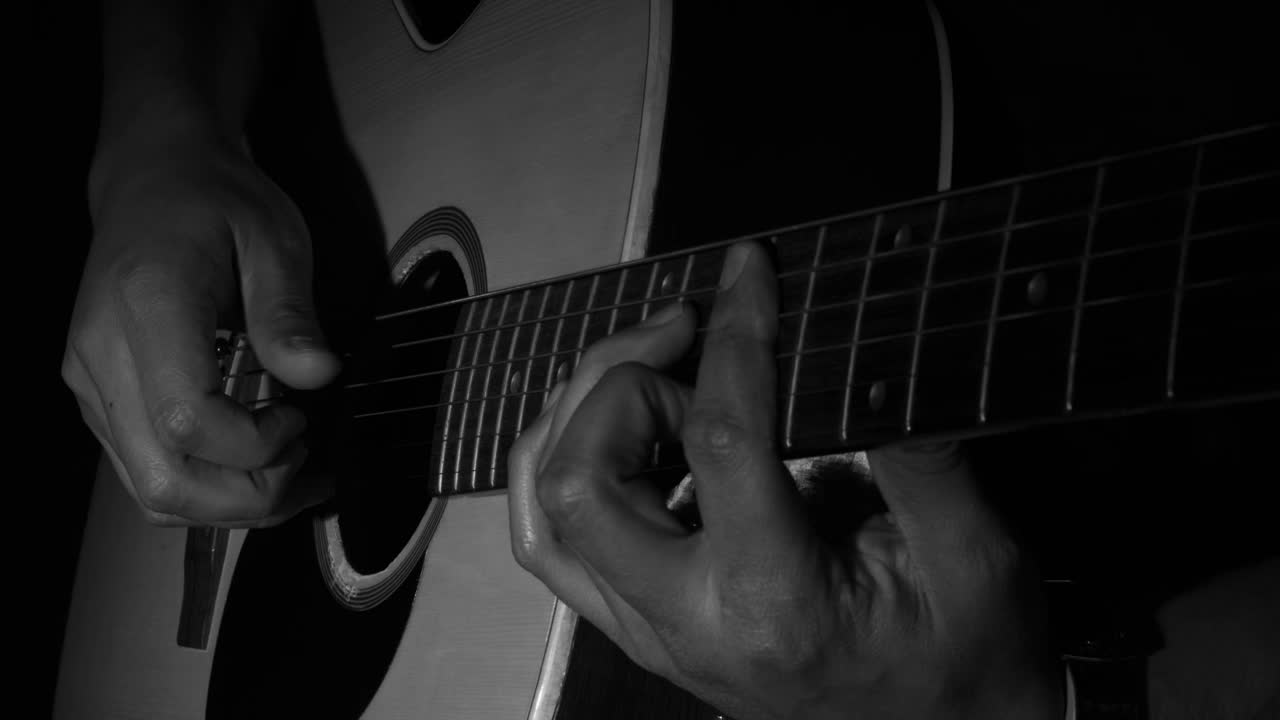 Download Stock Video Man Playing Guitar In The Dar Animated Wallpaper