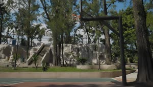 Stock Video Man Playing Basketbal Animated Wallpaper