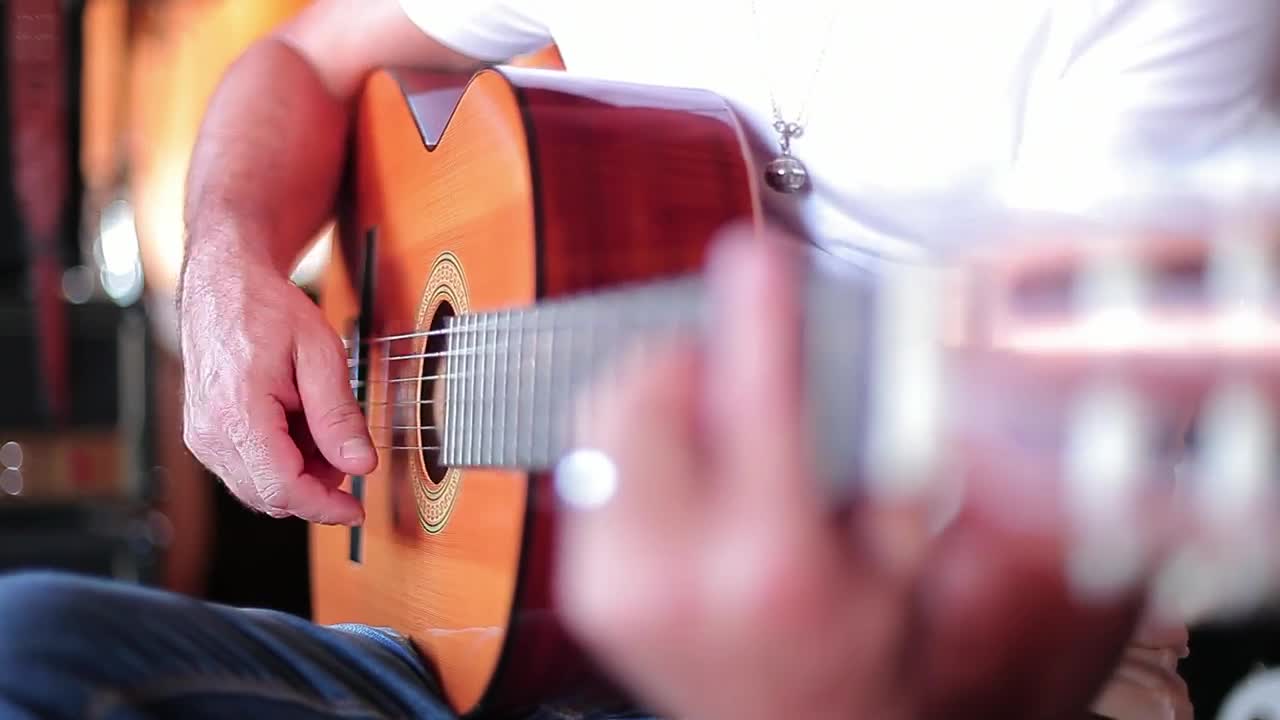 Download Stock Video Man Playing Acoustic Guitar 386 Animated Wallpaper