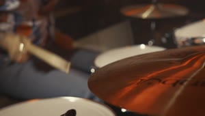 Stock Video Man Passionately Playing The Drum Animated Wallpaper