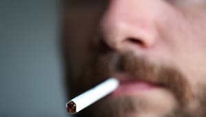 Stock Video Man Lighting A Cigar Close U Animated Wallpaper