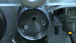 Stock Video Motor Of An Industrial Machine That Moves A Belt Live Wallpaper