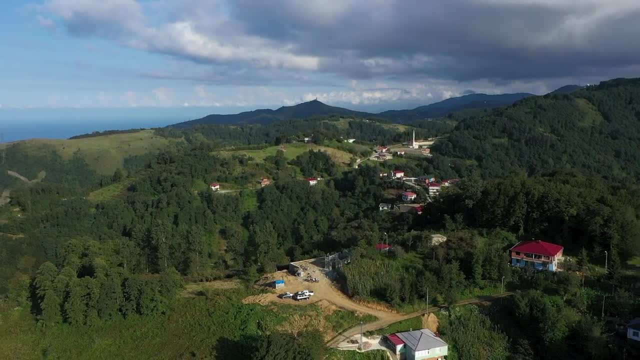 Download Stock Video Mountain Houses Under The Clouds Live Wallpaper