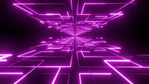 Stock Video Moving Between Platforms With Violet Lights Lines Live Wallpaper