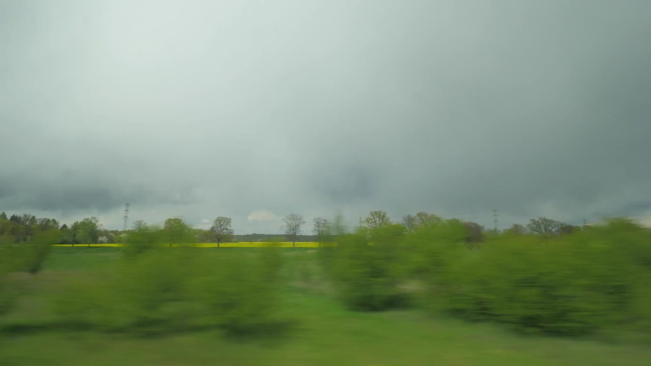 Download Stock Video Moving By The Countryside From A Train Live Wallpaper