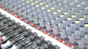 Stock Video Moving Faders And Knobs On A Sound Console Live Wallpaper
