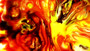 Stock Video Moving Red And Yellow Ink Texture Live Wallpaper
