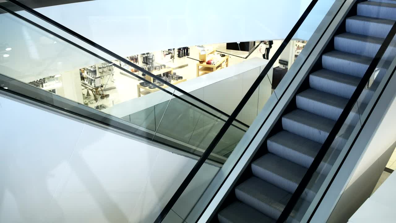 Download Stock Video Moving Stairs Inside A Building Live Wallpaper