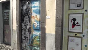 Stock Video Mural Art Tour In The Street Live Wallpaper