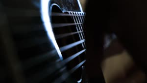 Stock Video Musician Playing A Guitar Indoors Live Wallpaper