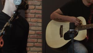 Stock Video Musicians Recording A Song Live Wallpaper