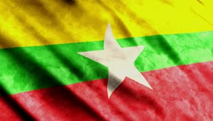 Stock Video Myanmar Faded Waving Flag Live Wallpaper