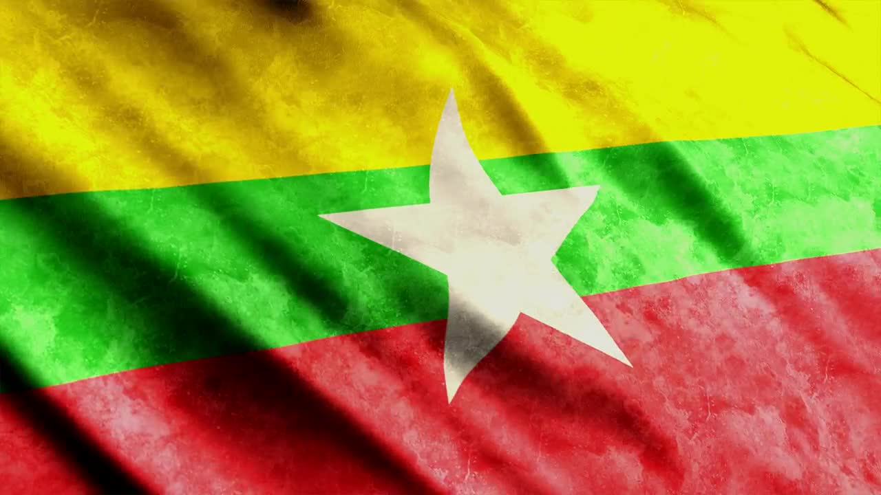 Download Stock Video Myanmar Faded Waving Flag Live Wallpaper
