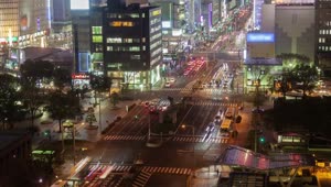 Stock Video Nagoya City Landscape With Traffic At Night Live Wallpaper