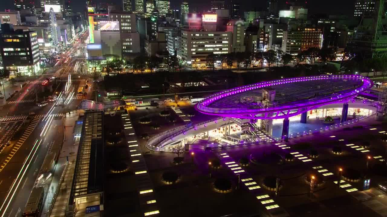 Download Stock Video Nagoya Cityscape At Night Live Wallpaper