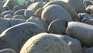 Stock Video Natural Round River Stones Live Wallpaper