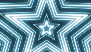 Stock Video Neon Light Lines With Star Shape Live Wallpaper