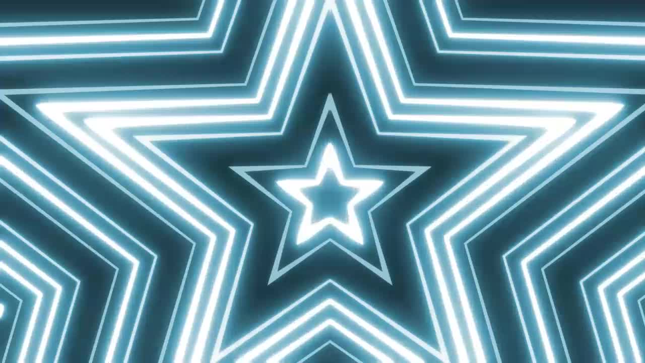 Download Stock Video Neon Light Lines With Star Shape Live Wallpaper