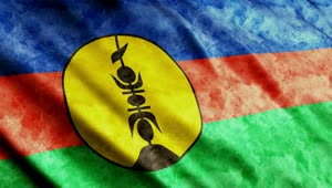 Stock Video New Caledonia Flag Waving Live Wallpaper