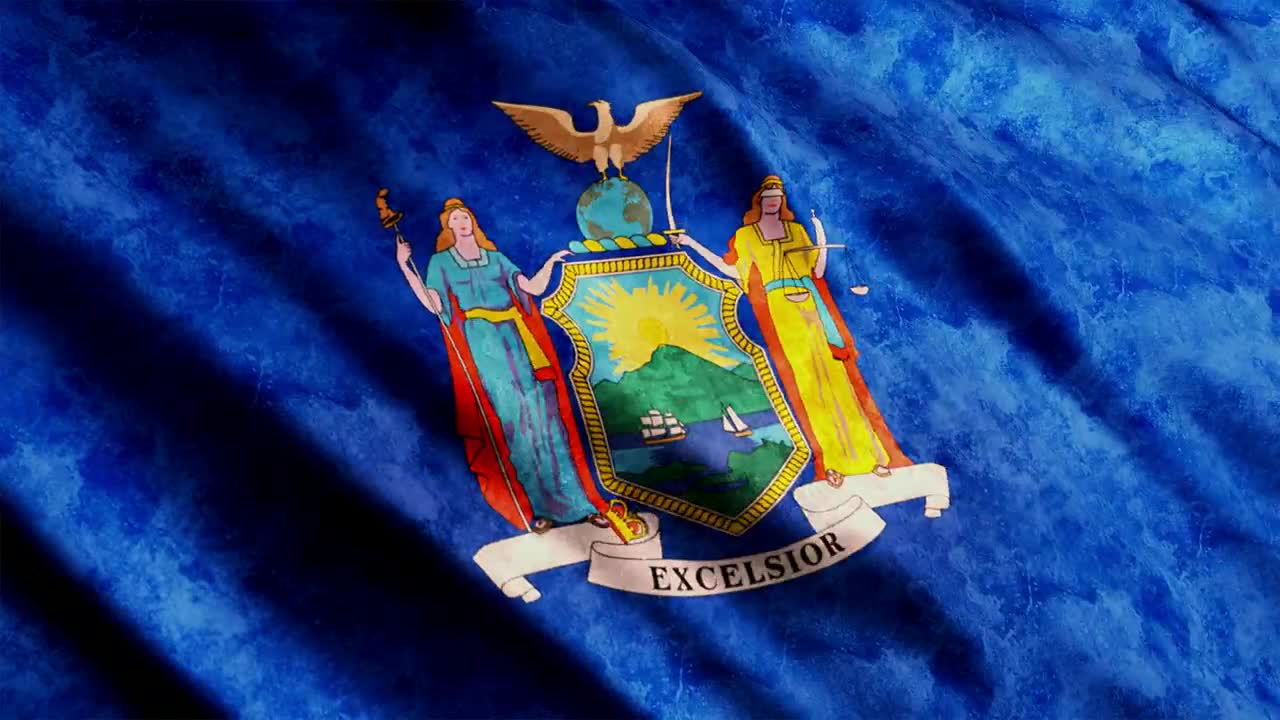 Download Stock Video New York State Flag Waving Live Wallpaper