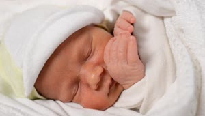 Stock Video Newborn Baby Dreaming Face Close Up Live Wallpaper