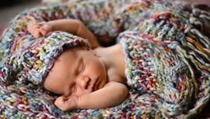 Stock Video Newborn Baby Sleeping On His Back Live Wallpaper