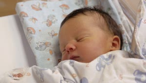 Stock Video Newborn Baby Waking Up Live Wallpaper