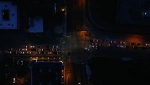 Stock Video Night City Traffic Seen From Above Live Wallpaper