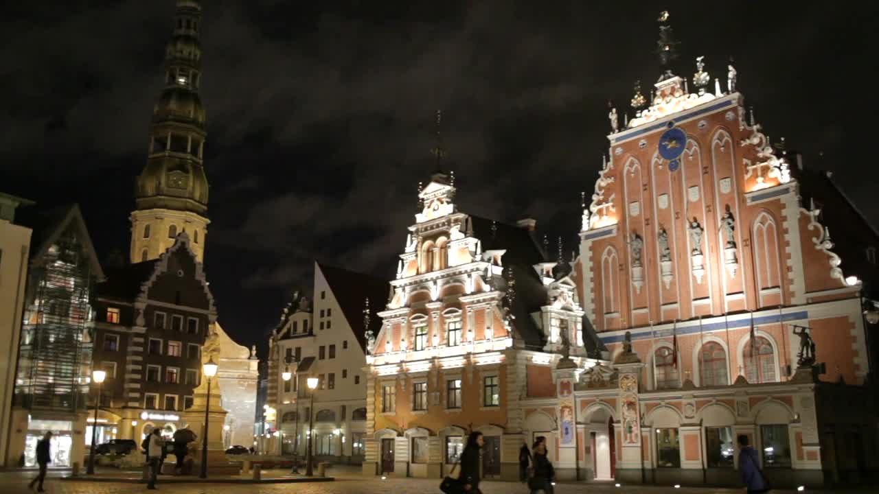 Download Stock Video Night Lights In Latvia Live Wallpaper