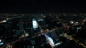 Stock Video Night Lights Throughout Bangkok Live Wallpaper
