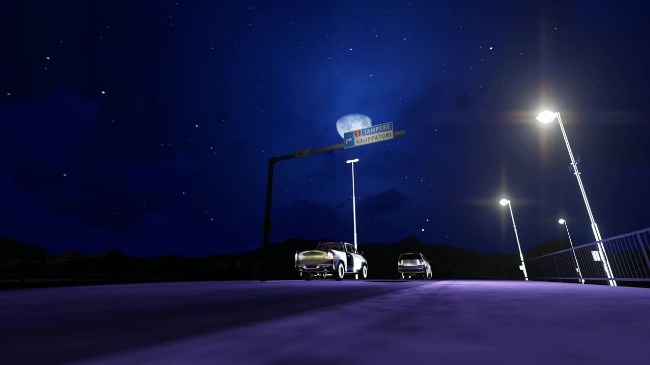 Download Stock Video Night Traffic D Render Ground View Live Wallpaper