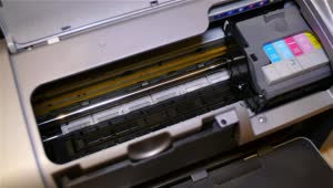 Stock Video Office Printer Printing Live Wallpaper