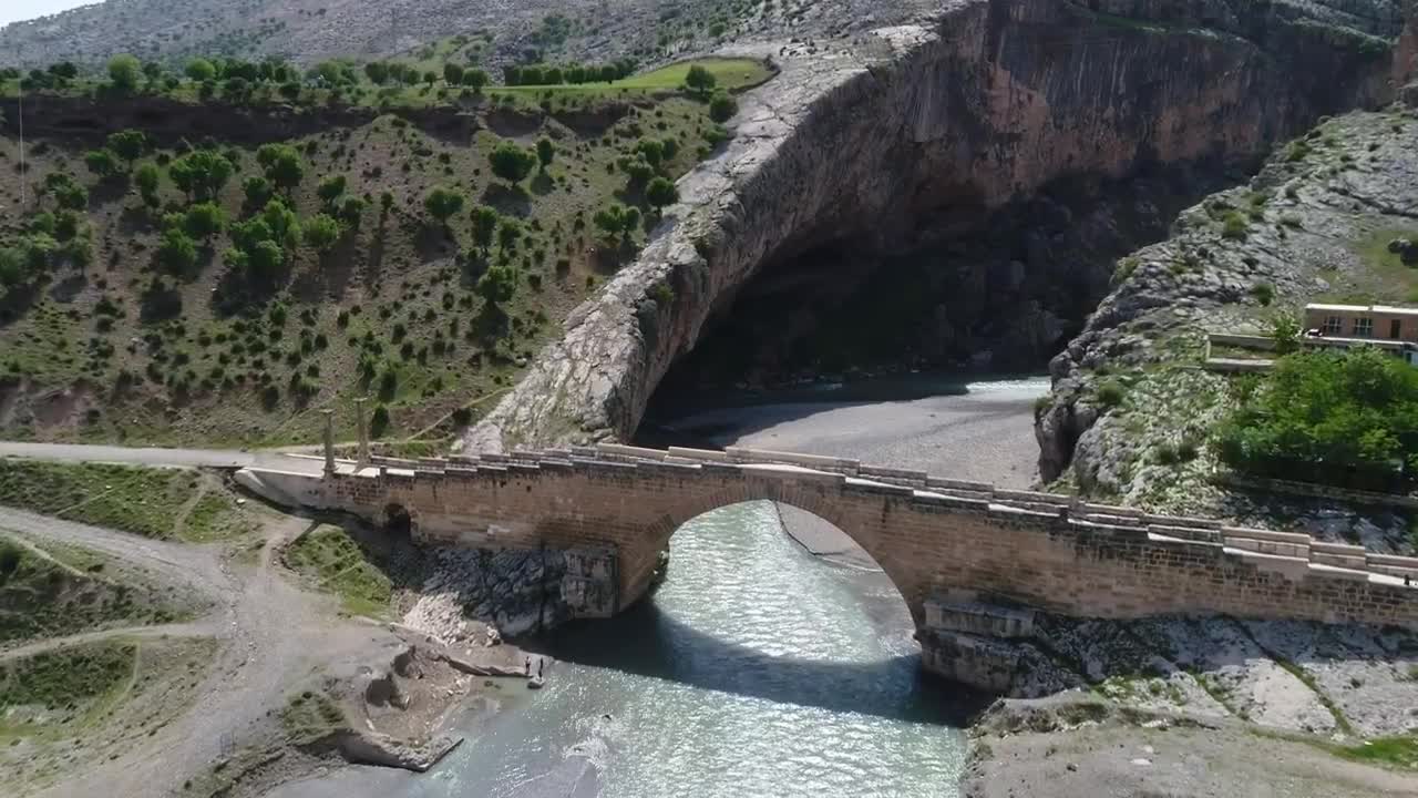 Download Stock Video Old Stone Bridge Across A River Live Wallpaper
