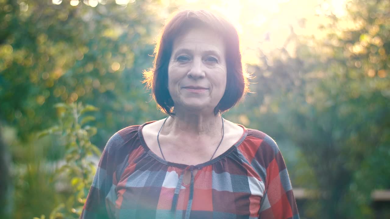 Download Stock Video Old Woman In Nature Portrait Live Wallpaper