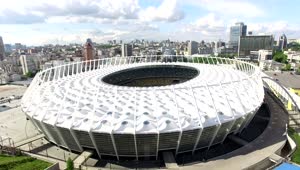 Stock Video Olympic Stadium In The City Live Wallpaper