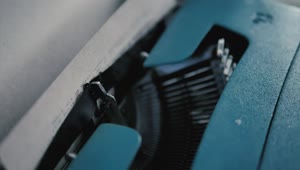 Stock Video Operation Of A Typewriter Viewed In Detail Live Wallpaper