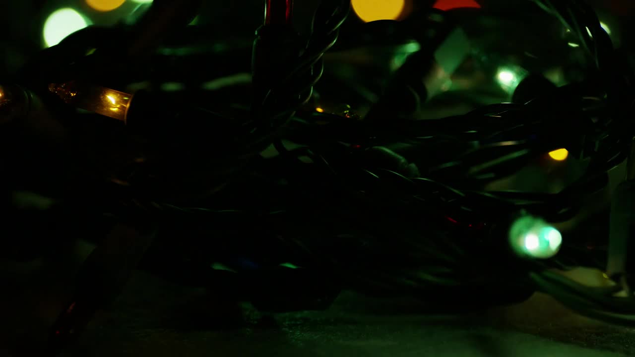 Stock Video Ornamental Christmas Lights Turning On And Off Live