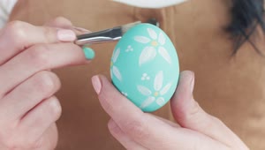 Stock Video Painting Easter Eggs With Flowers Live Wallpaper
