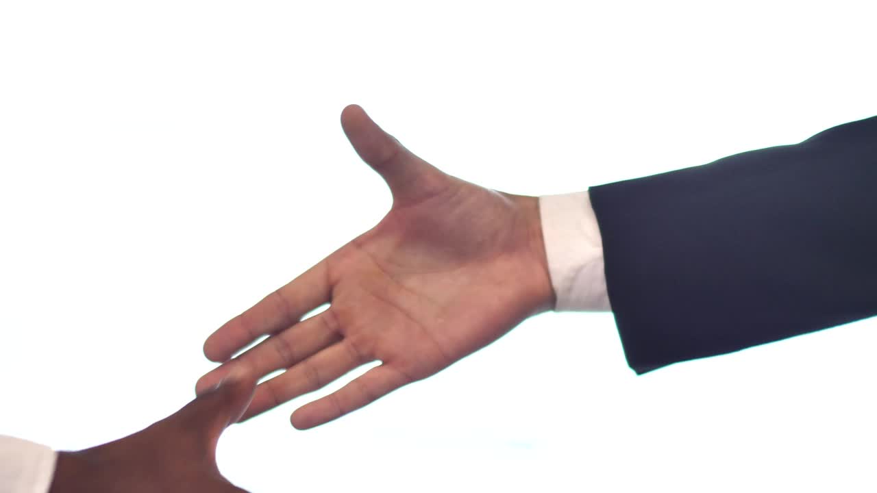 Download Stock Video Pair Of Hands Shaking Hands On White Background Live Wallpaper