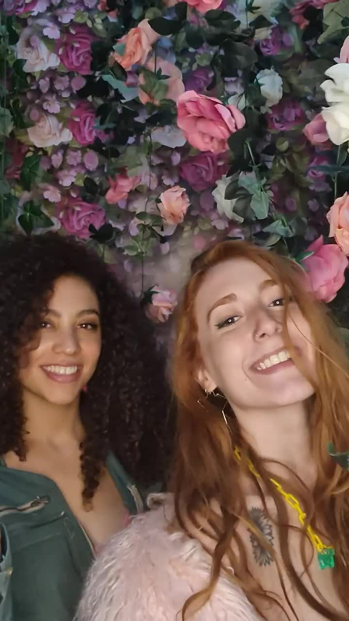 Download Stock Video Pair Of Happy Girls Dancing In Front Of The Camera Live Wallpaper