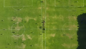 Stock Video Pair Of Soccer Court In A View From Above Live Wallpaper