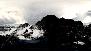 Stock Video Panorama Of Snowy Mountains Live Wallpaper